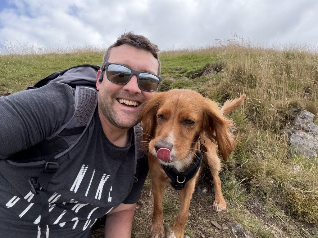 Andy and Rosa together on a pack walk.
